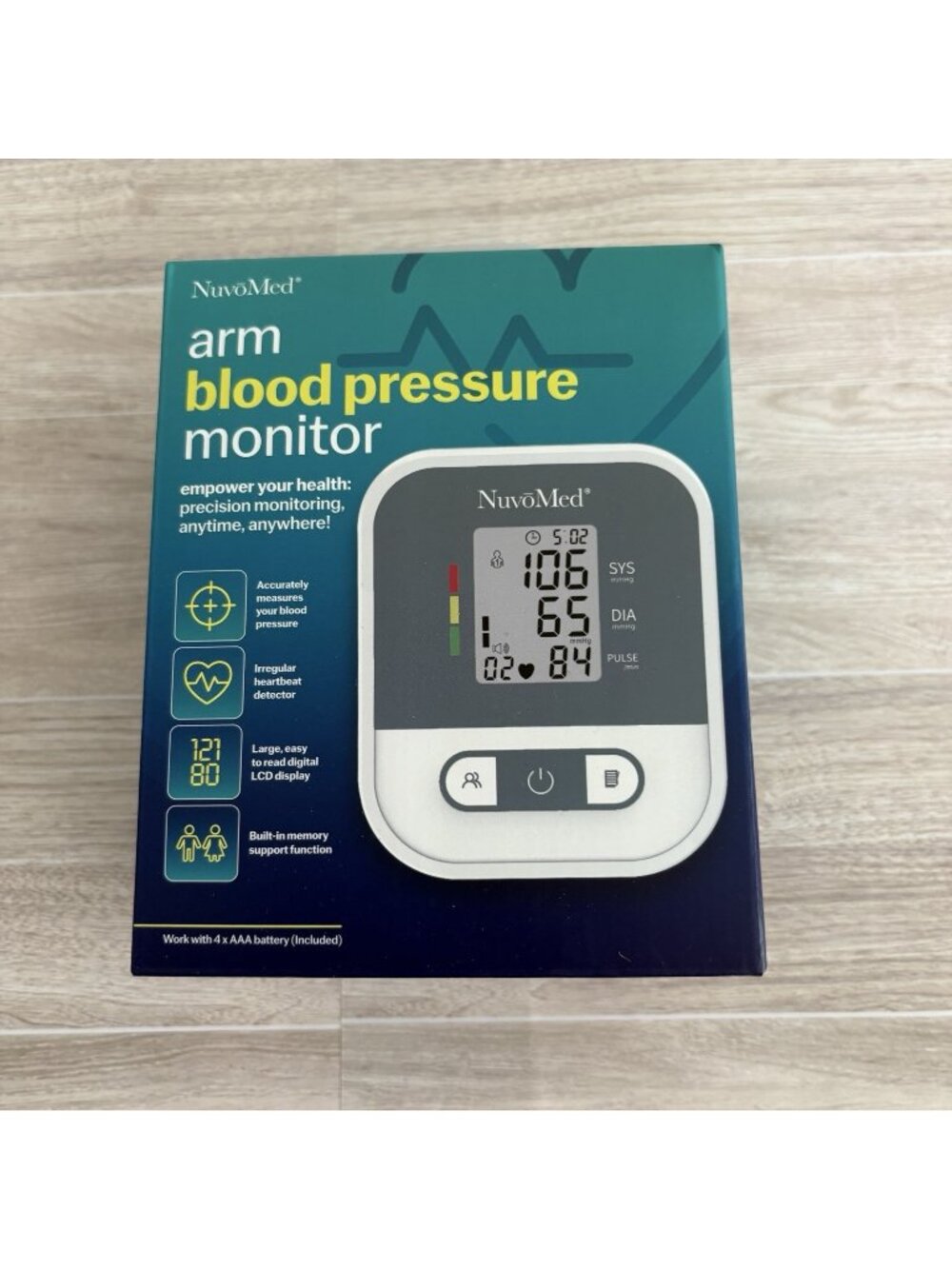 NuvoMed Arm Blood Pressure Monitor New Sealed In Box